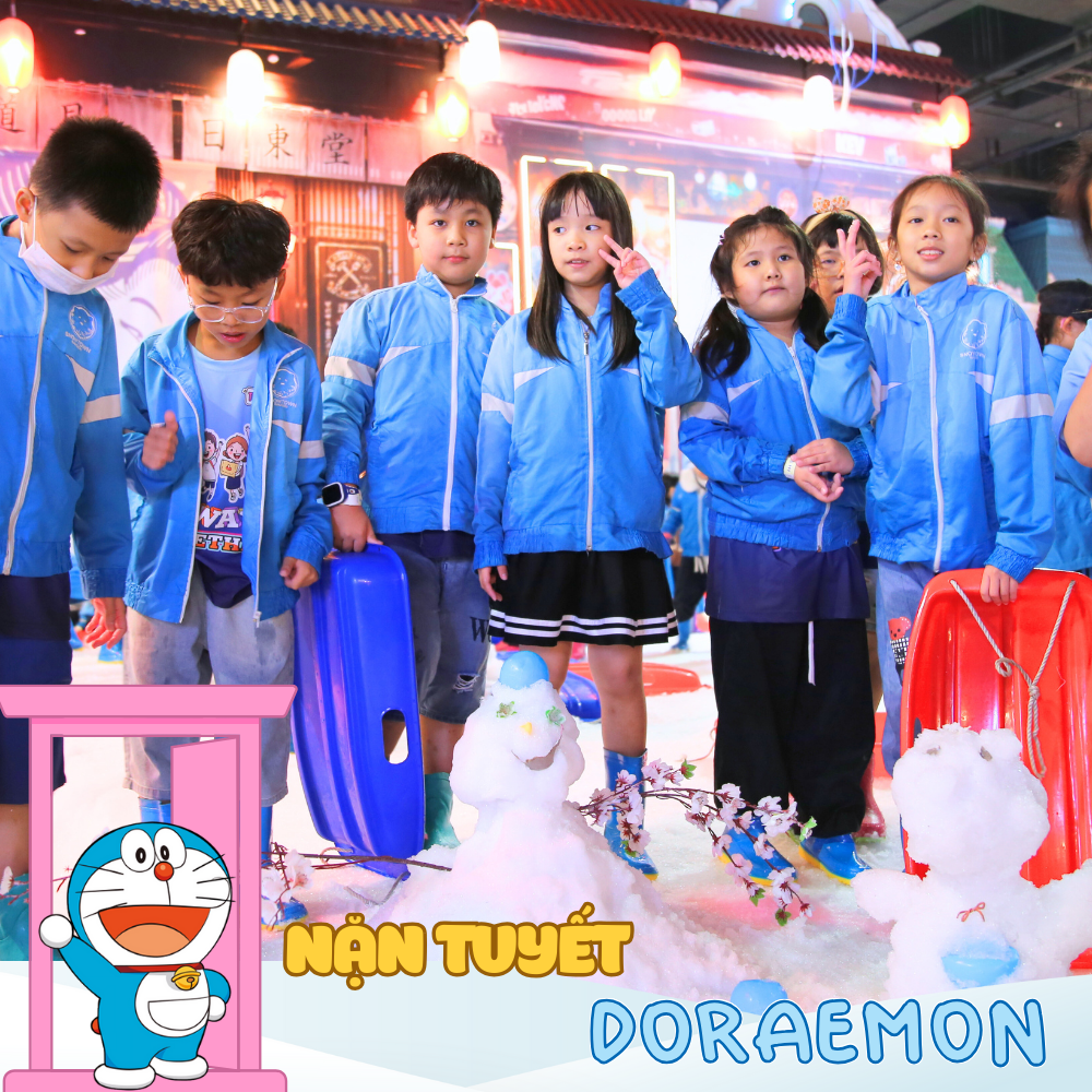Trải nghiệm chơi tuyết & nặn Doraemon độc đáo chỉ có tại Snow Town Sài Gòn