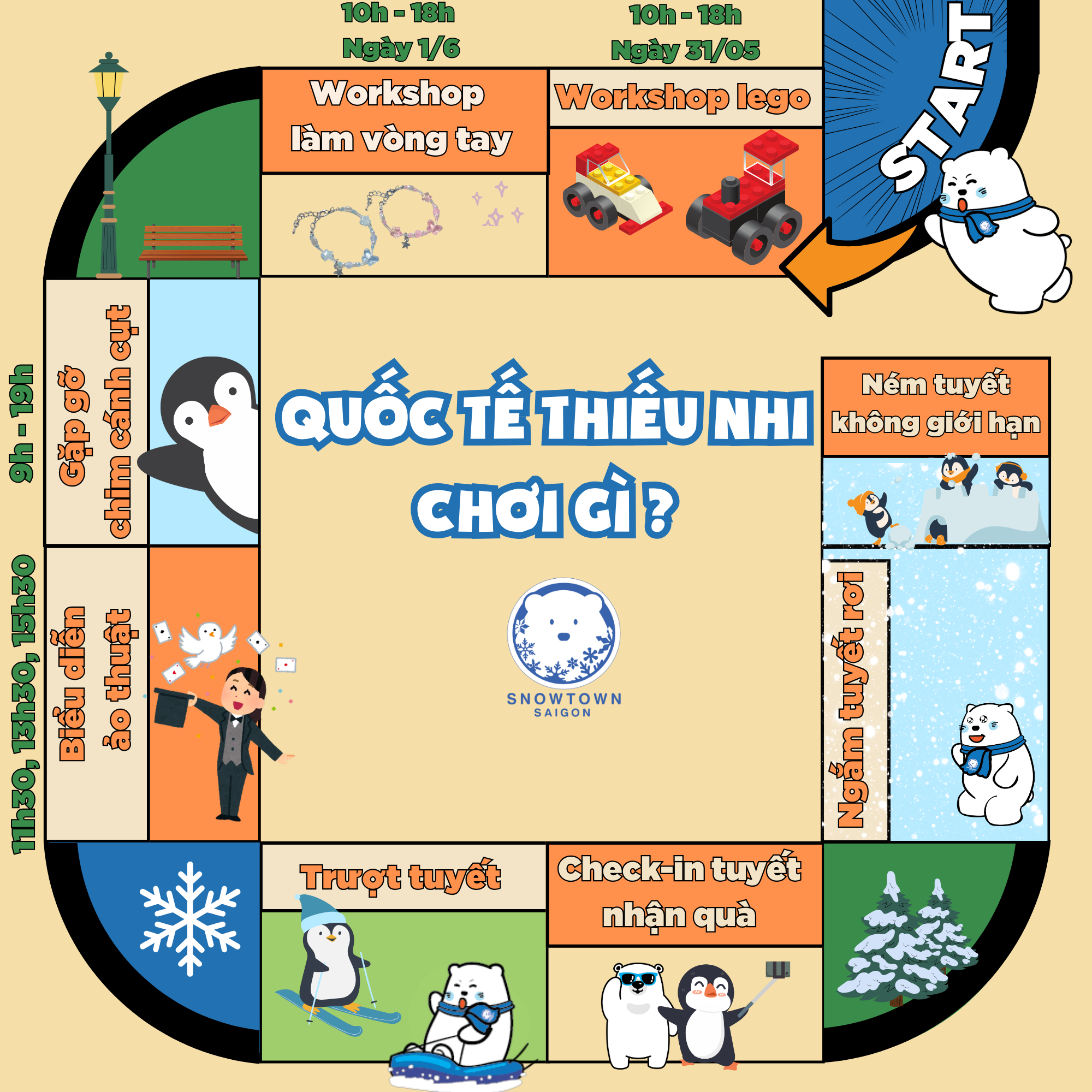 TẾT THIẾU NHI 1/6 – CHƠI GÌ VUI, MÁT, SÁNG TẠO TẠI SNOW TOWN SÀI GÒN?