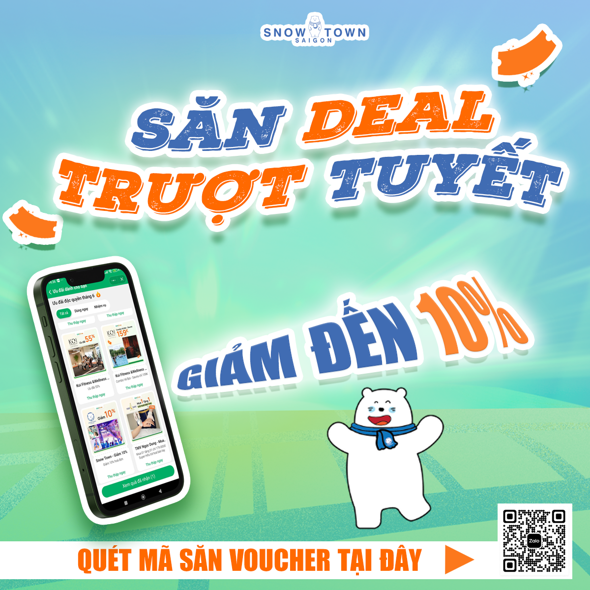 Săn Deal Trượt Tuyết Tại Snow Town – Giảm Giá Vé Tuyết Cực Hot Mùa Hè